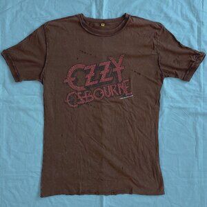 Vintage Ozzy Osbourne "Shabby Chic" Sequins Logo Fashion T-Shirt